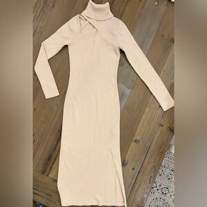 Forever 21 Cream Long Sleeve Dress